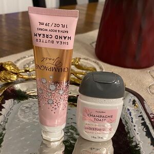 Bath & Body Works Champagne Toast Hand Cream and Sanitizer Duo